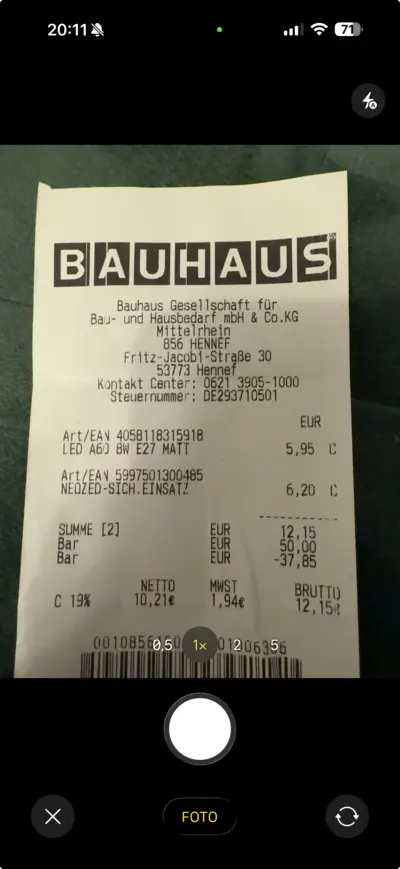 Mobile Belegerfassung